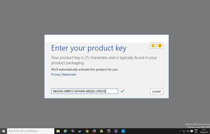 windows 10 pro insider preview build 10130 activation key